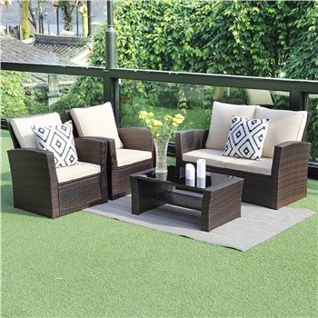 Set Patio Rotan 5 Keping