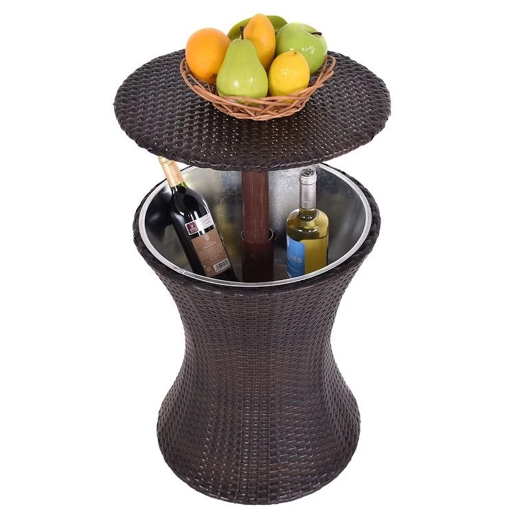 Adjustable Outdoor Bar Ice Cooler Table Bucket For Party Deck Pool Patio